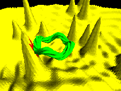 [Image of Torus Colliding with Stalagmites]